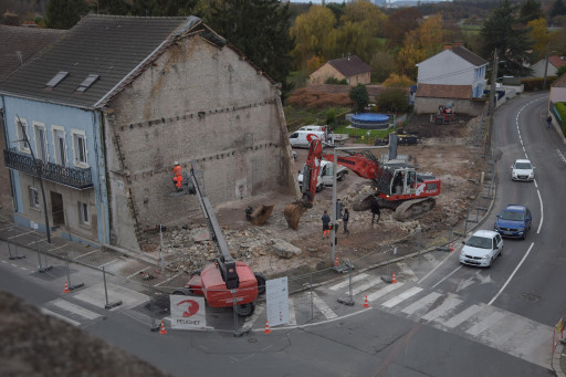 Blanzy : la démolition de la pharmacie Vincent est achevée