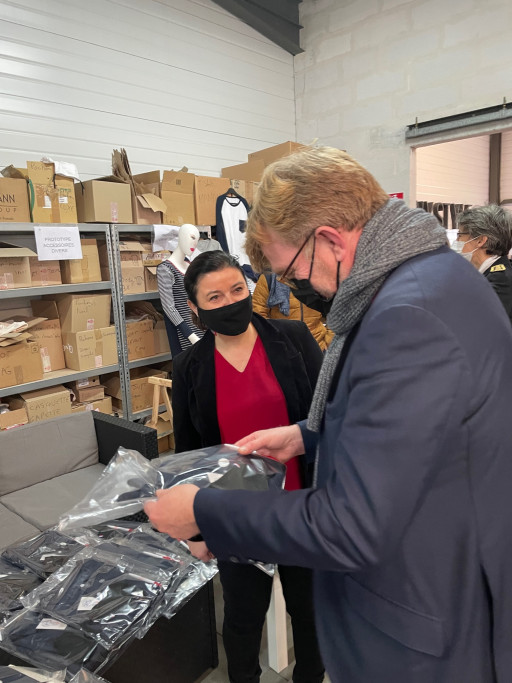 Le ministre Marc Fesneau en visite chez Fanystyle à Moreuil