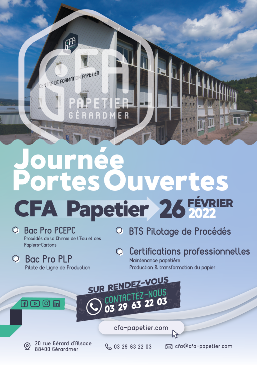 CFA Papetier de Gérardmer organise une journée porte ouverte le 26 février prochain