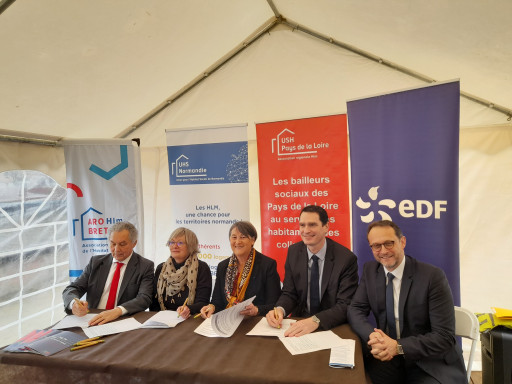 Logement : Les organismes HLM de l'Ouest et EDF poursuivent leur partenariat
