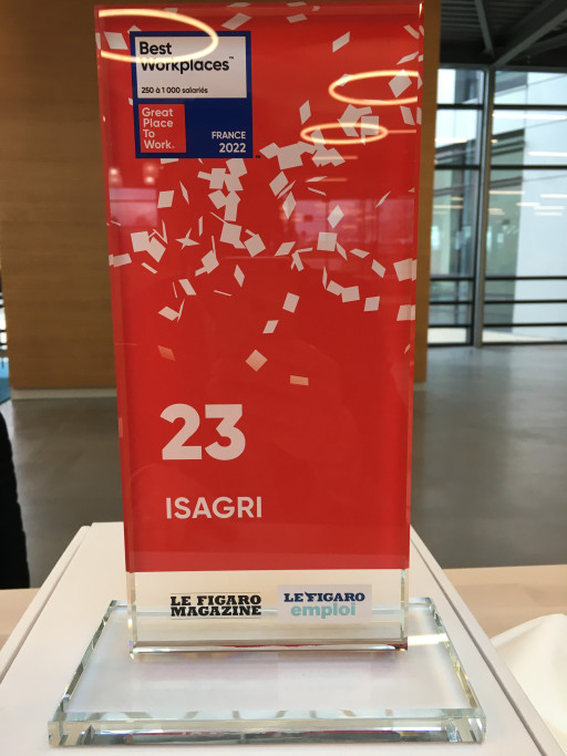 Beauvais : Isagri récompensée au Best Workplaces 2022