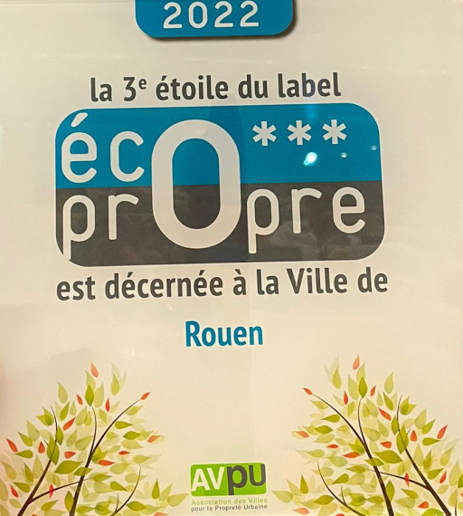 Rouen décroche la 3e étoile du label "Eco-propre"