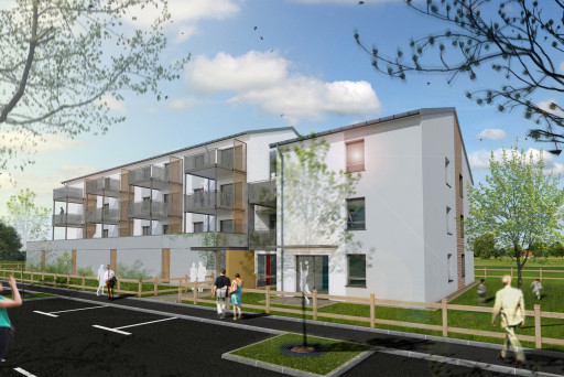 Pose de la première pierre de 18 logements Vosgelis à Thaon-les-Vosges