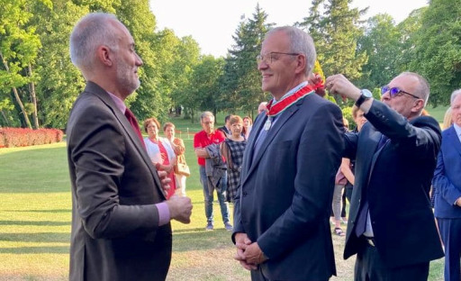 Patrick Weiten, Président de l’Eurodépartement de la Moselle, élevé au grade de Commandeur de l’Ordre de la Stella d’It…