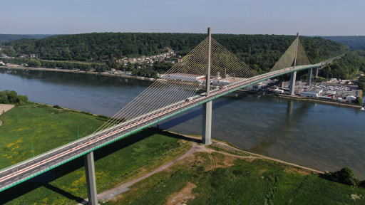 Pont de Brotonne : les travaux des appuis se poursuivent