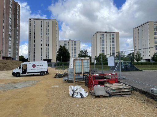 Les travaux avancent pour la construction du centre social d’Anthouard-Pré-l’Évêque