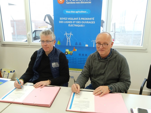 Prévention des risques électriques : RTE et la MSA Picardie signent une convention dans l’Aisne