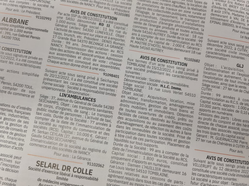 Annonces légales : la tarification 2023 en Moselle