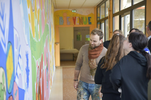 La fresque «Accueil et Séjour», une réalisation humaniste d’abord