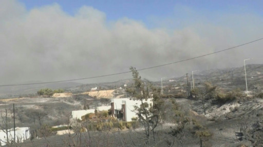 La Grèce "en guerre" contre les incendies, des dizaines de milliers de touristes évacués