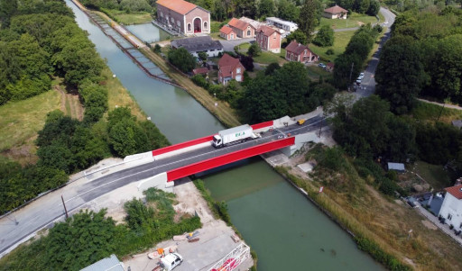 Bourg-et-Comin : fin chantier de remplacement du pont franchissant le canal de l’Oise