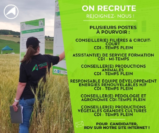 La Chambre d'Agriculture est à la recherche de nouveaux talents