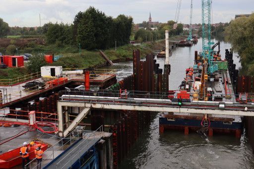 L’écluse s’allonge à Quesnoy-sur-Deûle