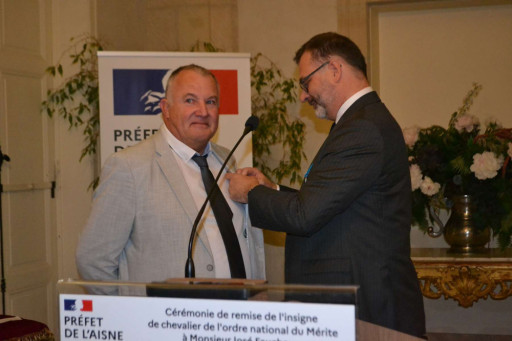 Aisne : José Faucheux fait Chevalier de l'Ordre national du mérite