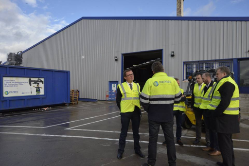 Samuel Hazard, maire de Verdun visite l’entreprise Paprec