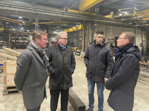 Baleycourt : Xavier Pannecouke, sous-préfet de Verdun visite la société Perard