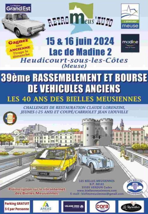 Le Rétro Meus’auto 2024 célèbre les 40 ans des Bielles Meusiennes