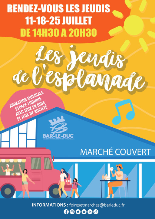 Bar-le-Duc: les Jeudis de l’Esplanade reviennent pour une 4e édition