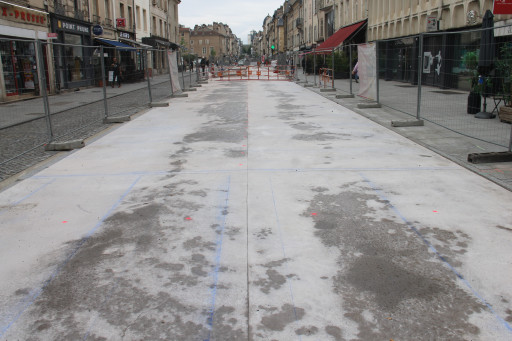 La plateforme du trolley nancéien prend forme