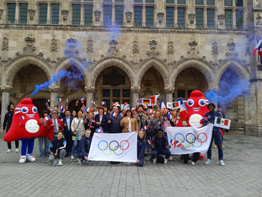 Les mascottes de Paris 2024 font une halte à Saint-Quentin