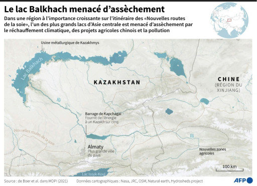 Les malheurs du Balkhach, un des plus grands lacs d'Asie centrale