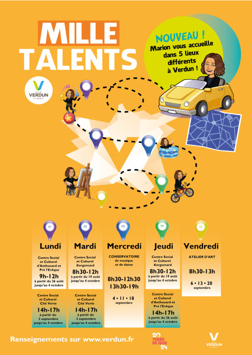 Communauté d’Agglomération du Grand Verdun : les coupons «Mille Talents» sont disponibles en ligne