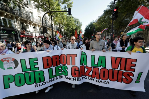 Plusieurs milliers de personnes en France rassemblées en soutien aux peuples palestinien et libanais