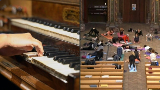 Dans une église toulousaine, du yoga au son de l'orgue pour "être transporté"