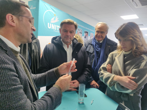 Maud Bregeon visite la nouvelle unité de production d'Unither