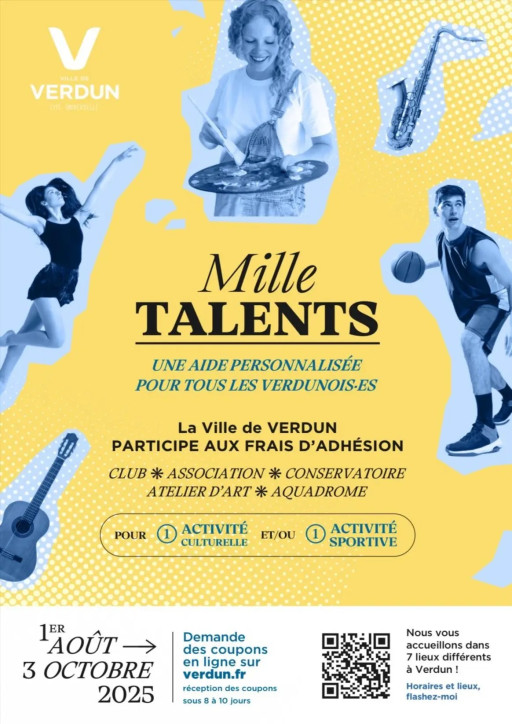 Mille Talents : Verdun et Grand Verdun lancent des coupons sport et culture