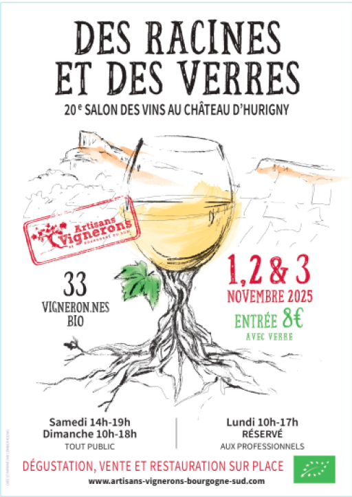 Hurigny : le Salon des Artisans Vignerons de Bourgogne du Sud devient "Des Racines et des Verres"