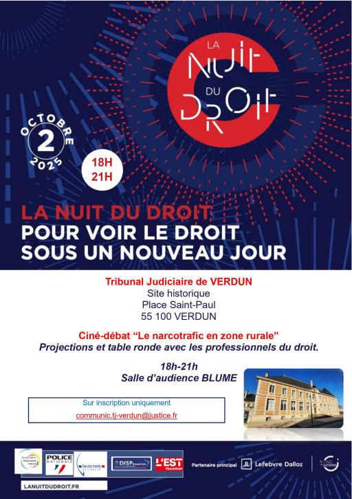 Verdun accueille la Nuit Du Droit : ciné-débat et échanges sur le narcotrafic le 2 octobre