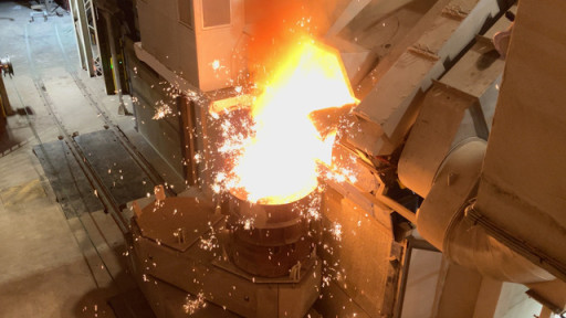 Le four électrique Vulcain fait sa première coulée chez PAM Saint-Gobain