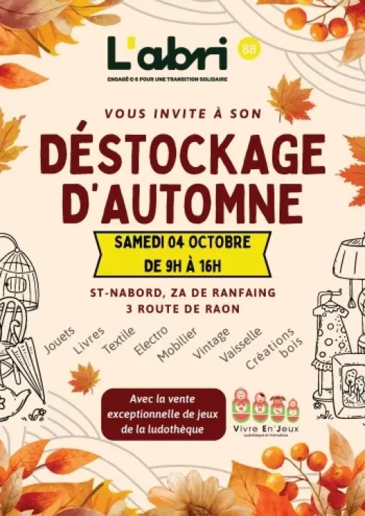 Déstockage d'automne à Saint-Nabord