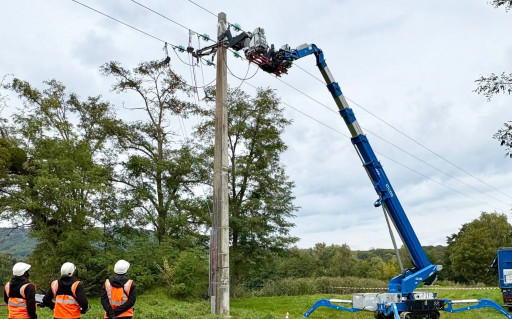 Méréville : un robot d’intervention téléopéré sur un chantier de sécurisation d’Enedis