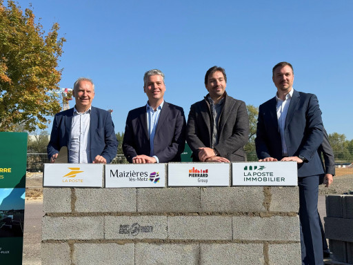 Maizières-lès-Metz : La Poste pose la première pierre de sa plateforme logistique éco-responsable