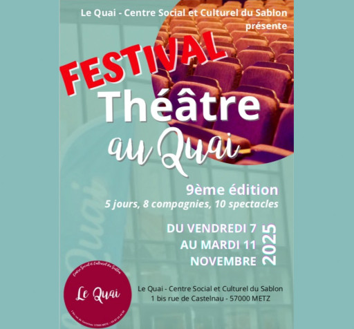 Le festival «Théâtre en Quai» de retour au Sablon du 7 au 11 novembre