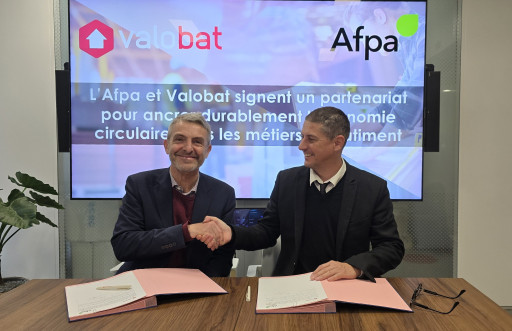L'AFPA et Valobat signent un partenariat pour ancrer﻿ l’économie circulaire dans le BTP