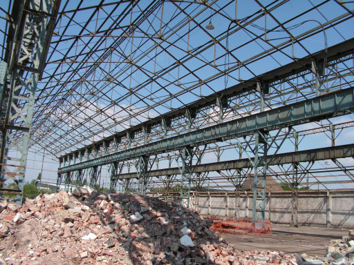 Le chantier dans l’ancienne usine avance