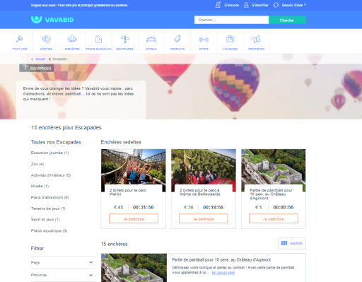 Vavabid.fr, le site où les loisirs s’achètent en ligne